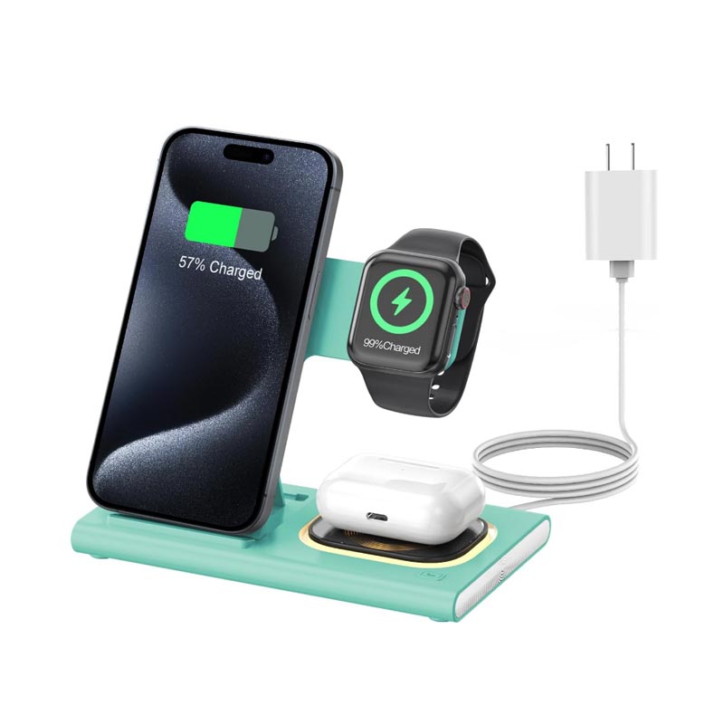 Cargador inalámbrico de 15W para teléfono plegable 3 en 1